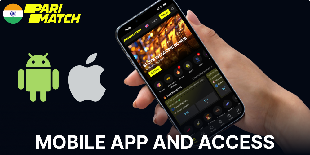 Parimatch mobile app for Android and iOS avialable for Indian players